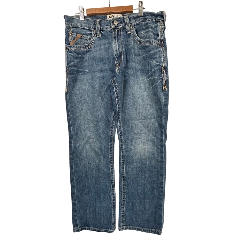 Ariat M5 Boundary Straight Leg Jeans Men 34x32 Gulch Blue Western Cowboy Denim